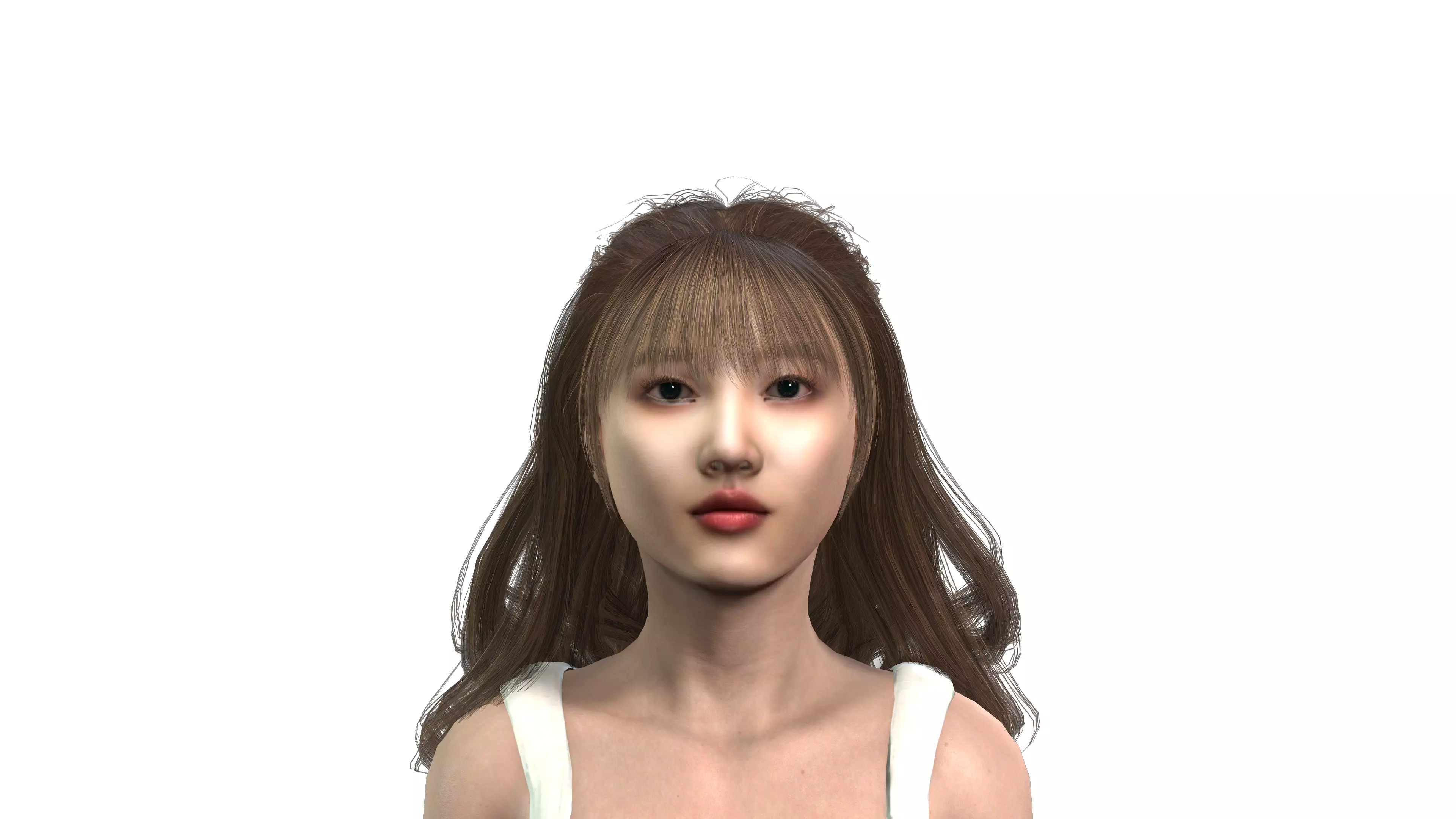 3D Cute Female Character Model for Games and Animation 3D model_0