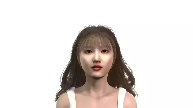 3D Cute Female Character Model for Games and Animation 3D model 3D Cute Female Character Model for Games and Animation 3D model