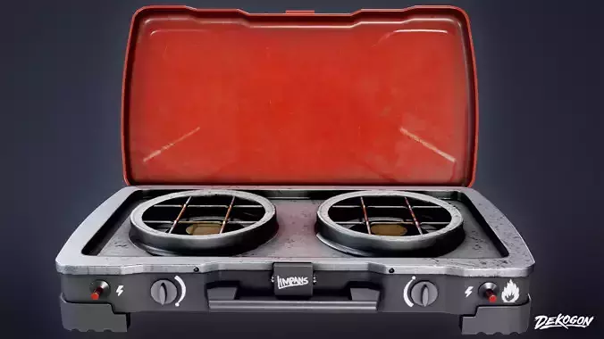 CAMPING - Camping Grill 01 - LOW POLY