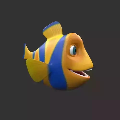 Cartoon fish 3d model