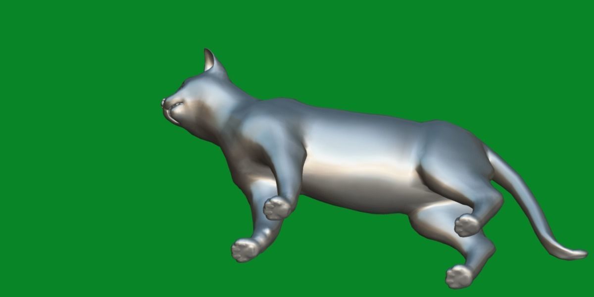 Egyptian Mau Cat Low-poly 3D model_7