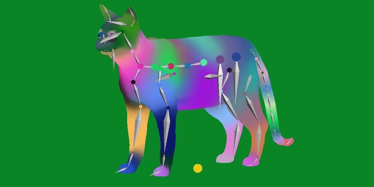 Egyptian Mau Cat Low-poly 3D model_21