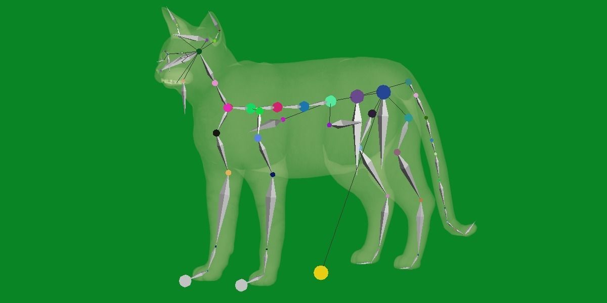 Egyptian Mau Cat Low-poly 3D model_20