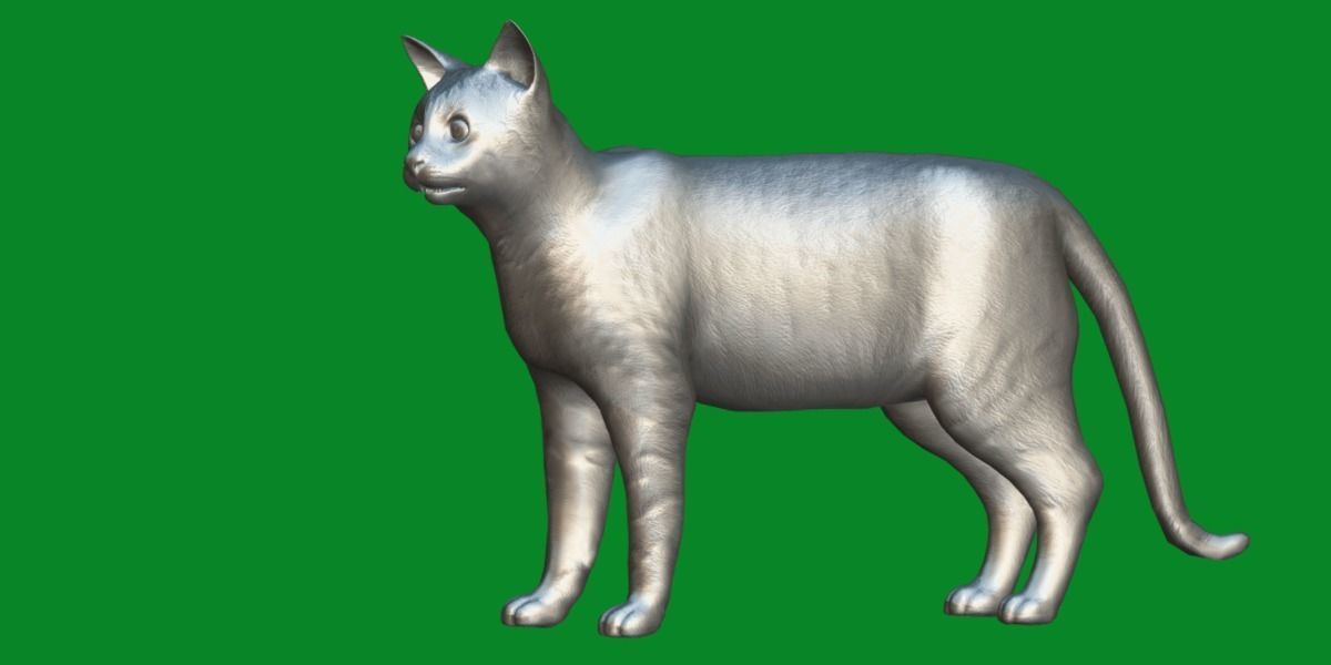 Egyptian Mau Cat Low-poly 3D model_8