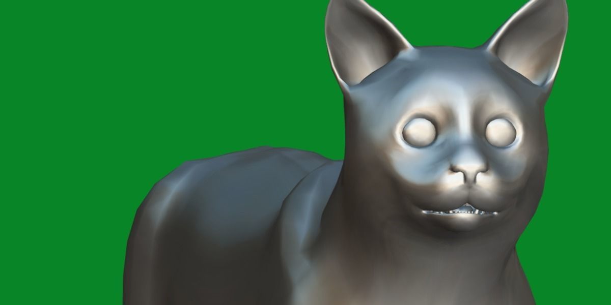 Egyptian Mau Cat Low-poly 3D model_12