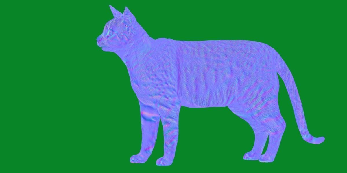 Egyptian Mau Cat Low-poly 3D model_26