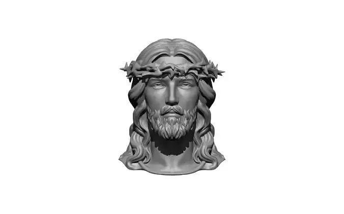 Jesus head statue