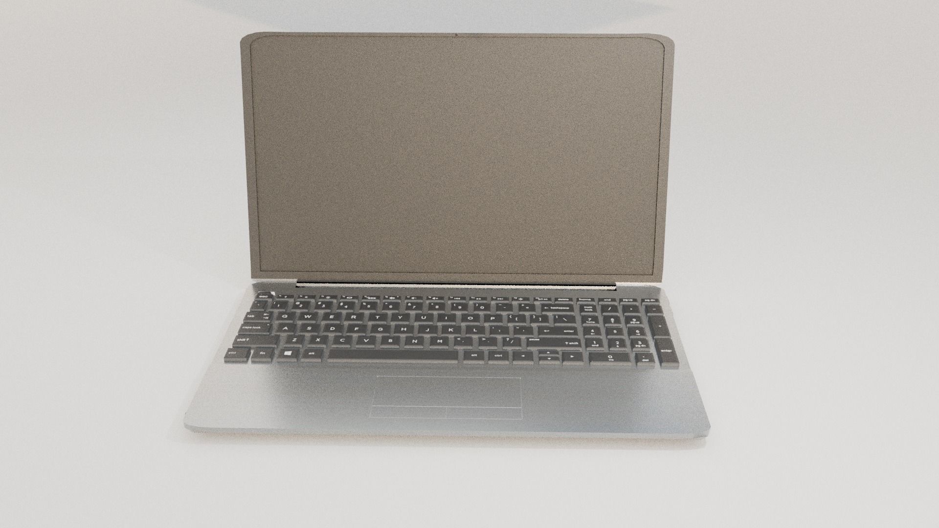 Laptop model Low-poly 3D model_3