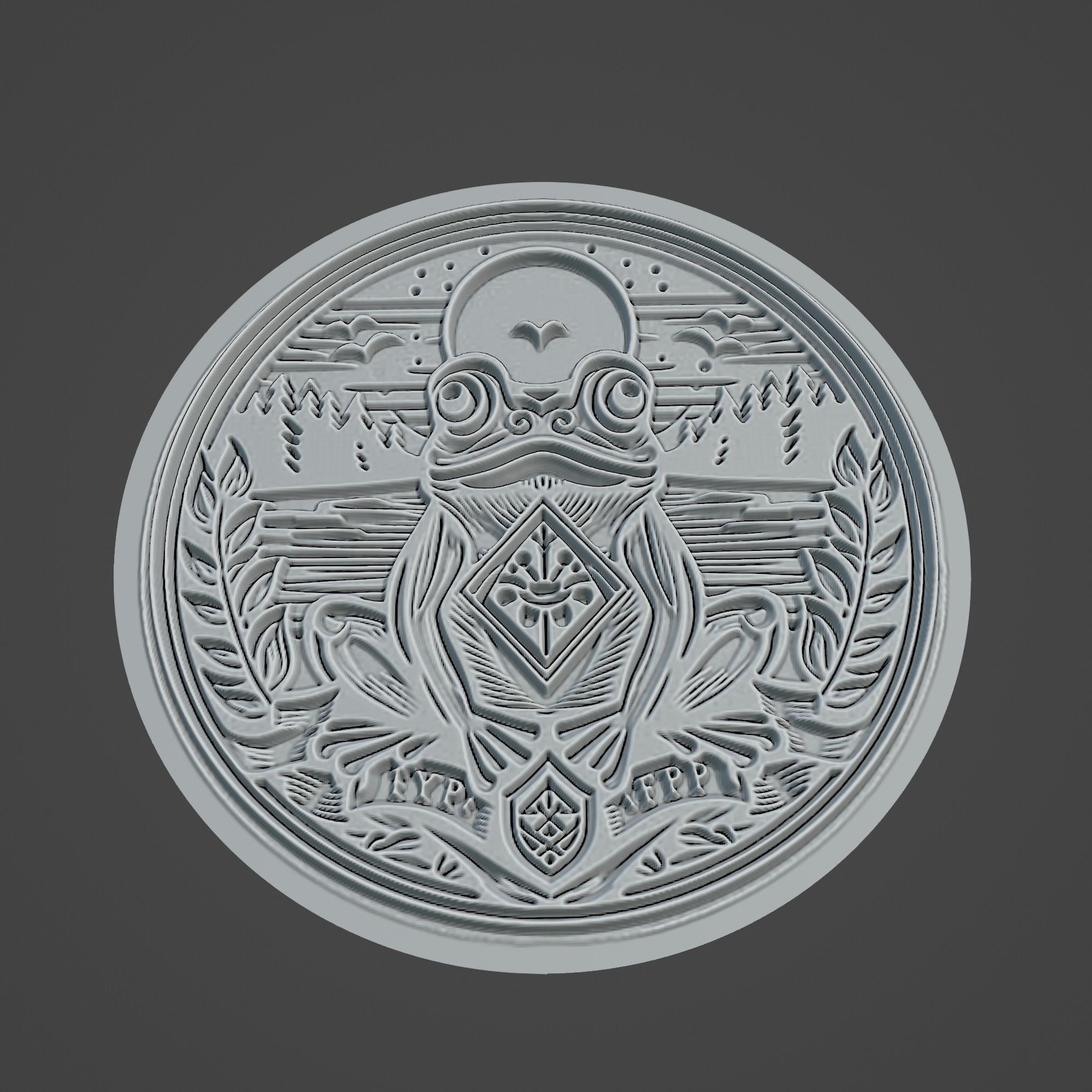 Pond Frog Animal 3D print model_3