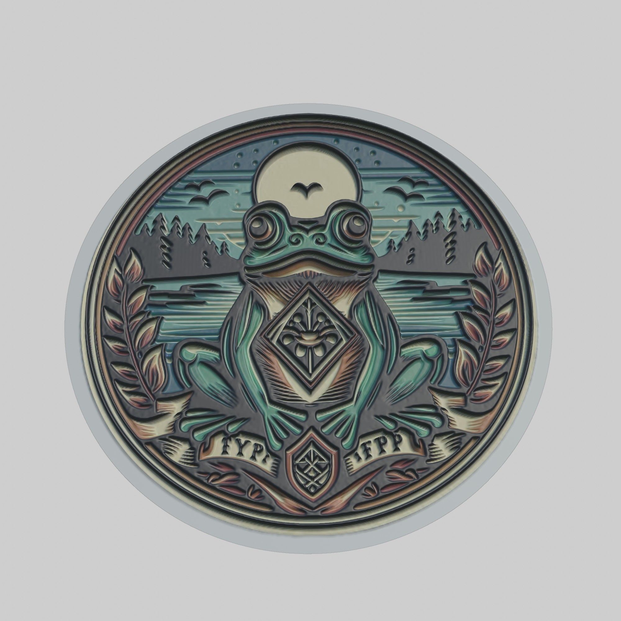 Pond Frog Animal 3D print model_1