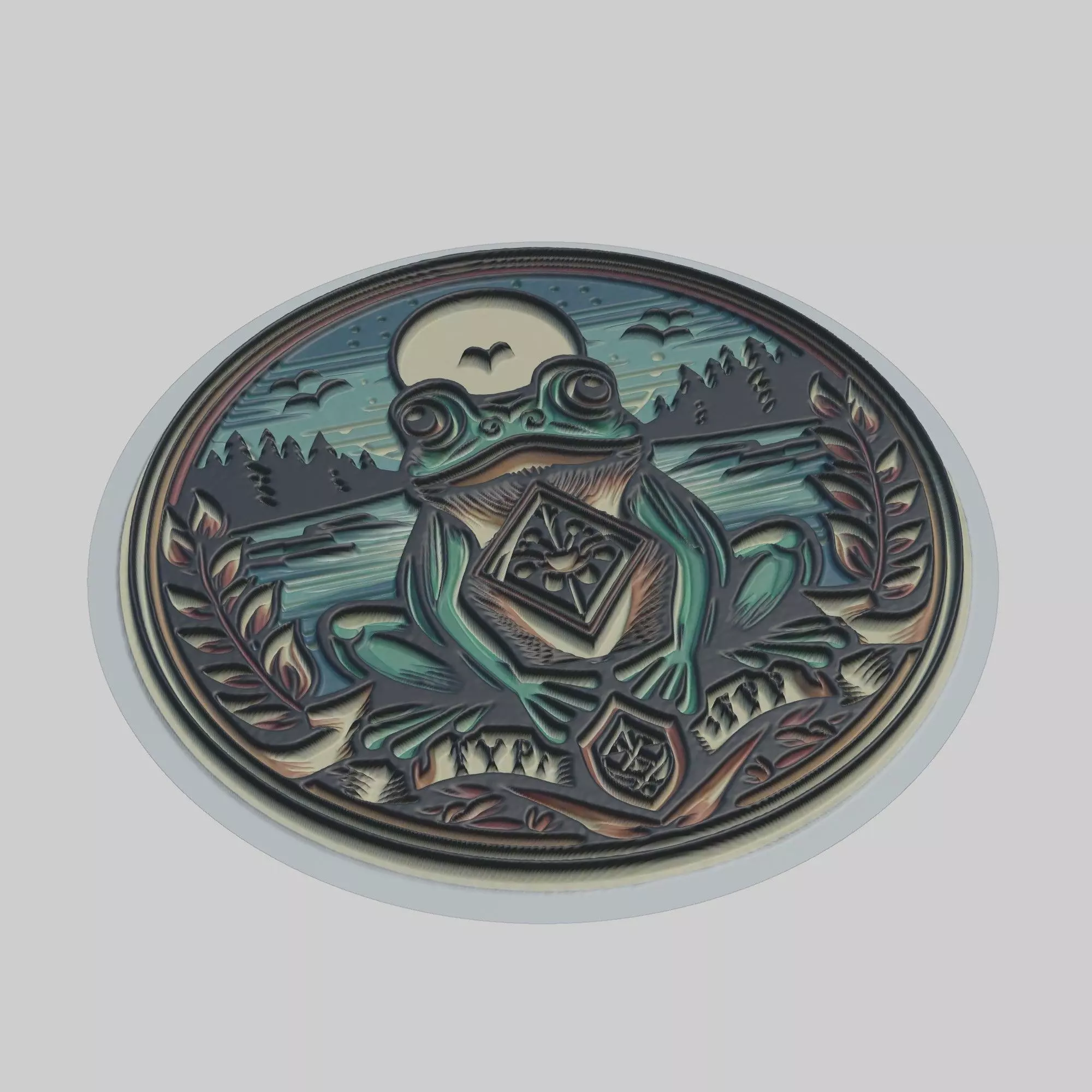 Pond Frog Animal 3D print model_0