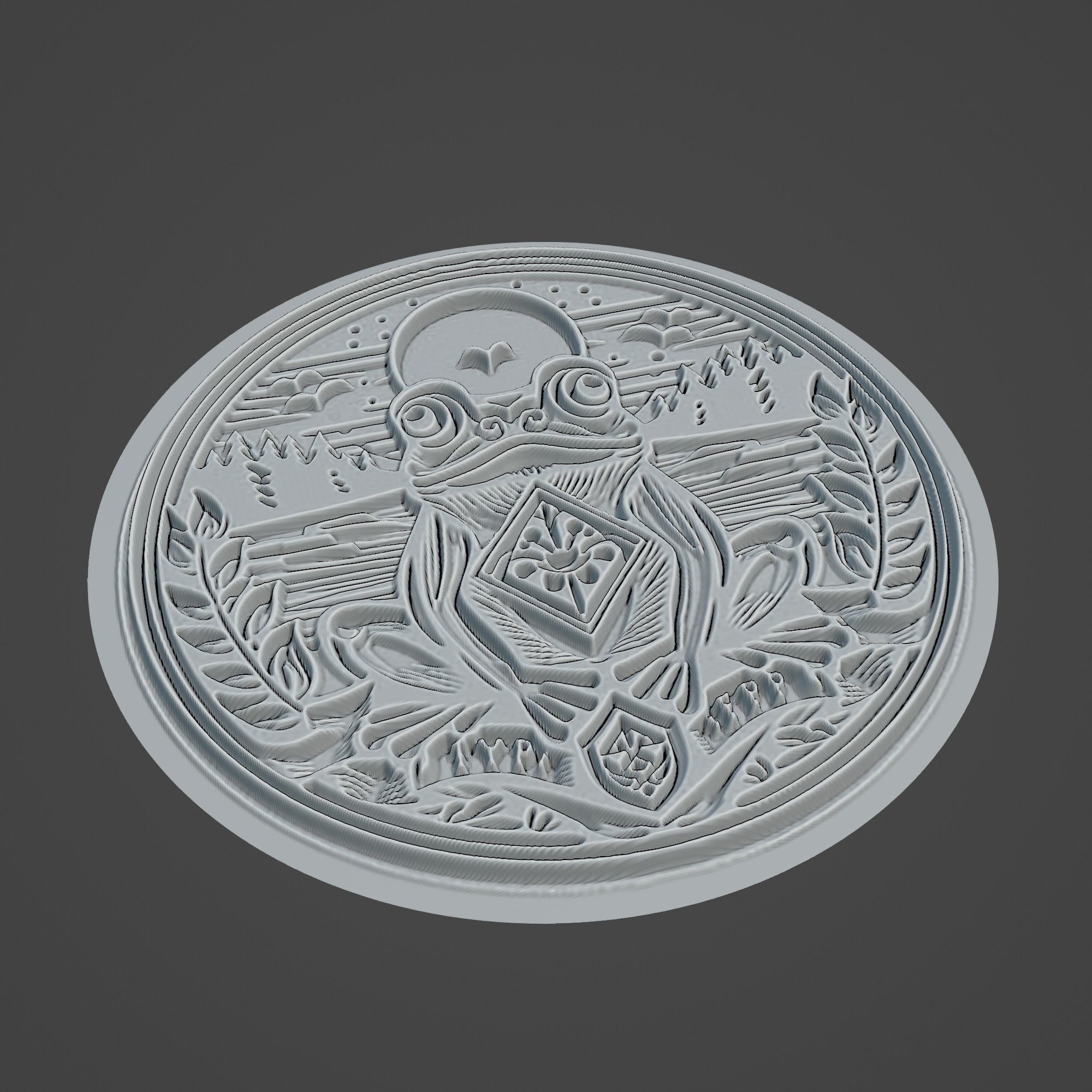 Pond Frog Animal 3D print model_2