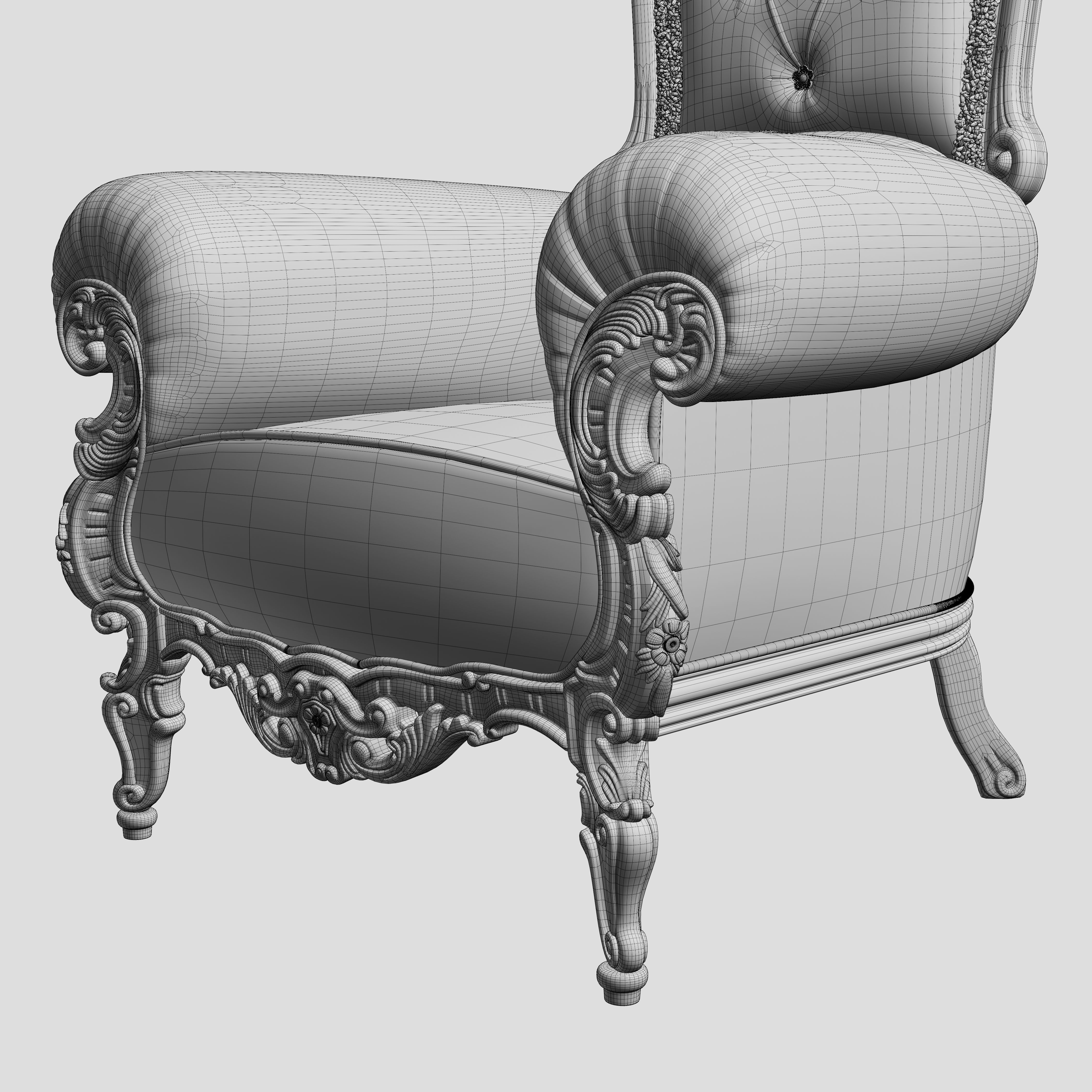 Throne Chair 3D model_13