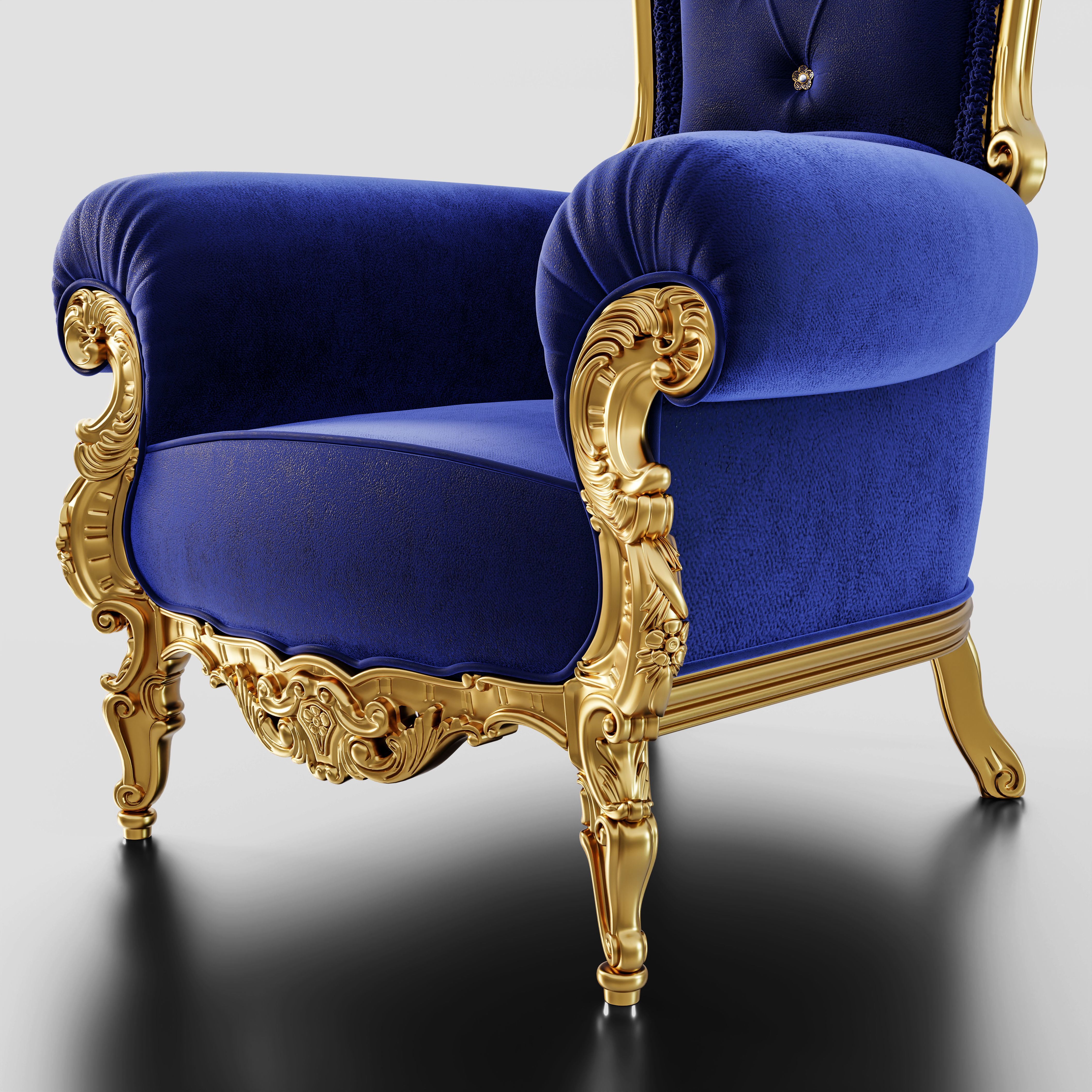 Throne Chair 3D model_3