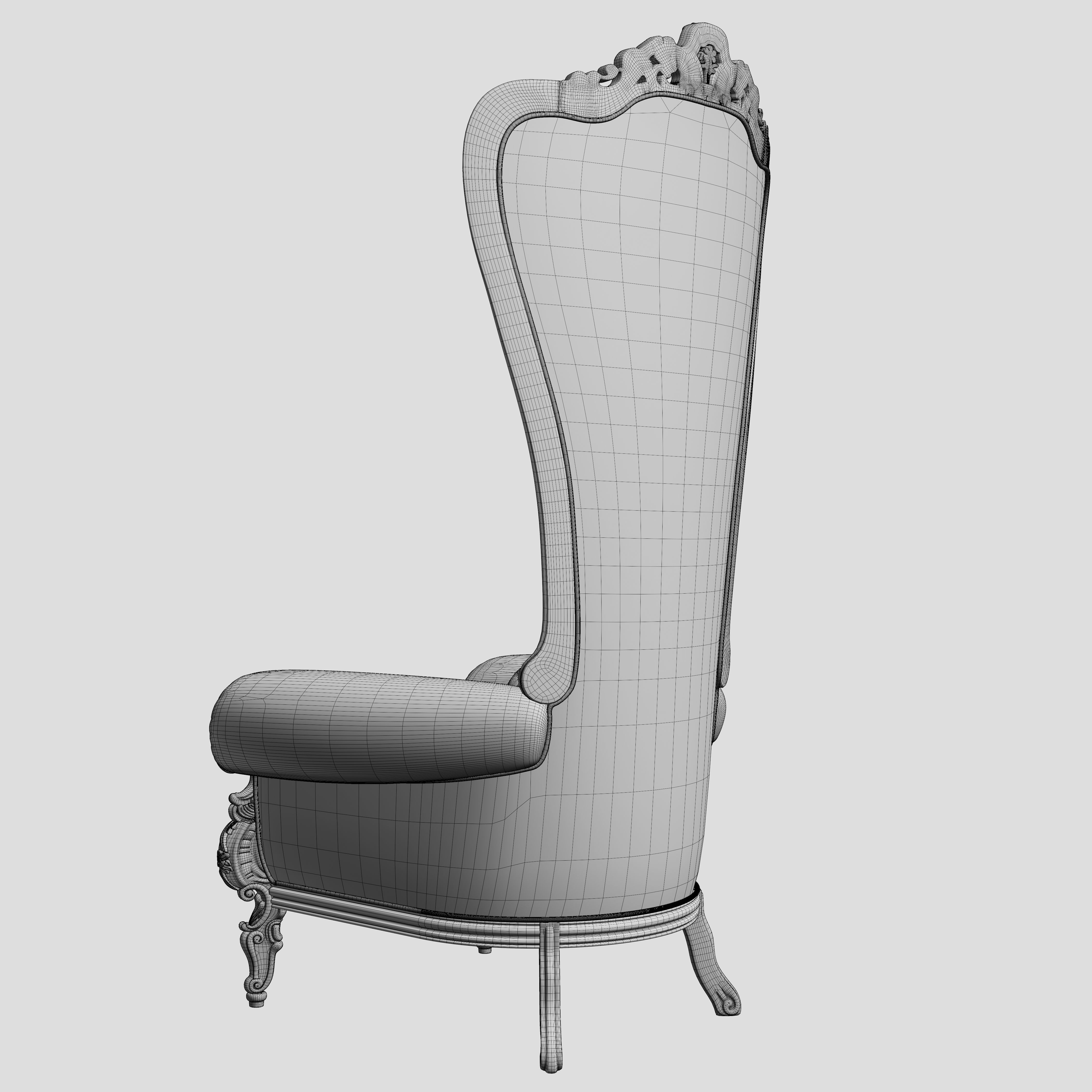 Throne Chair 3D model_14