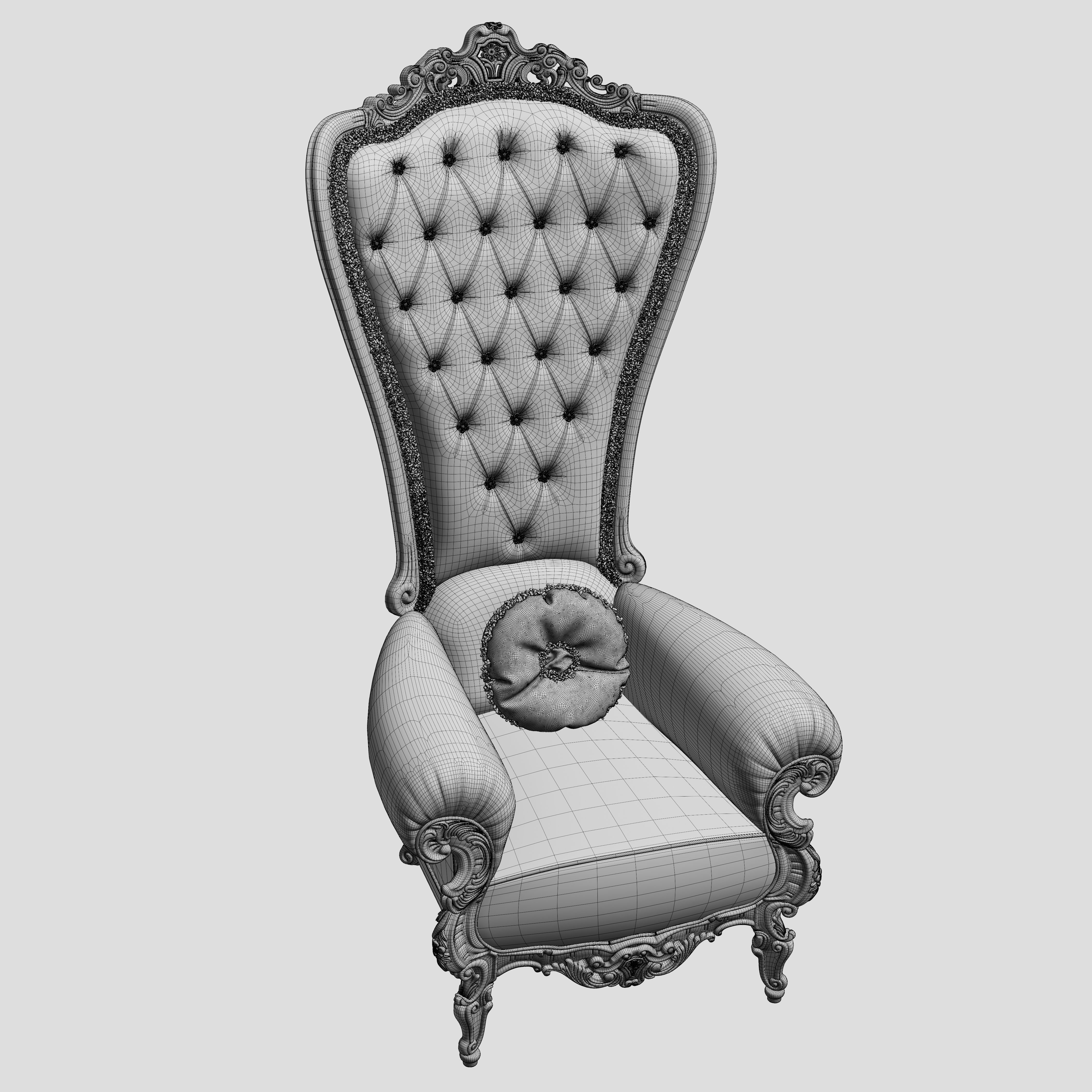 Throne Chair 3D model_15