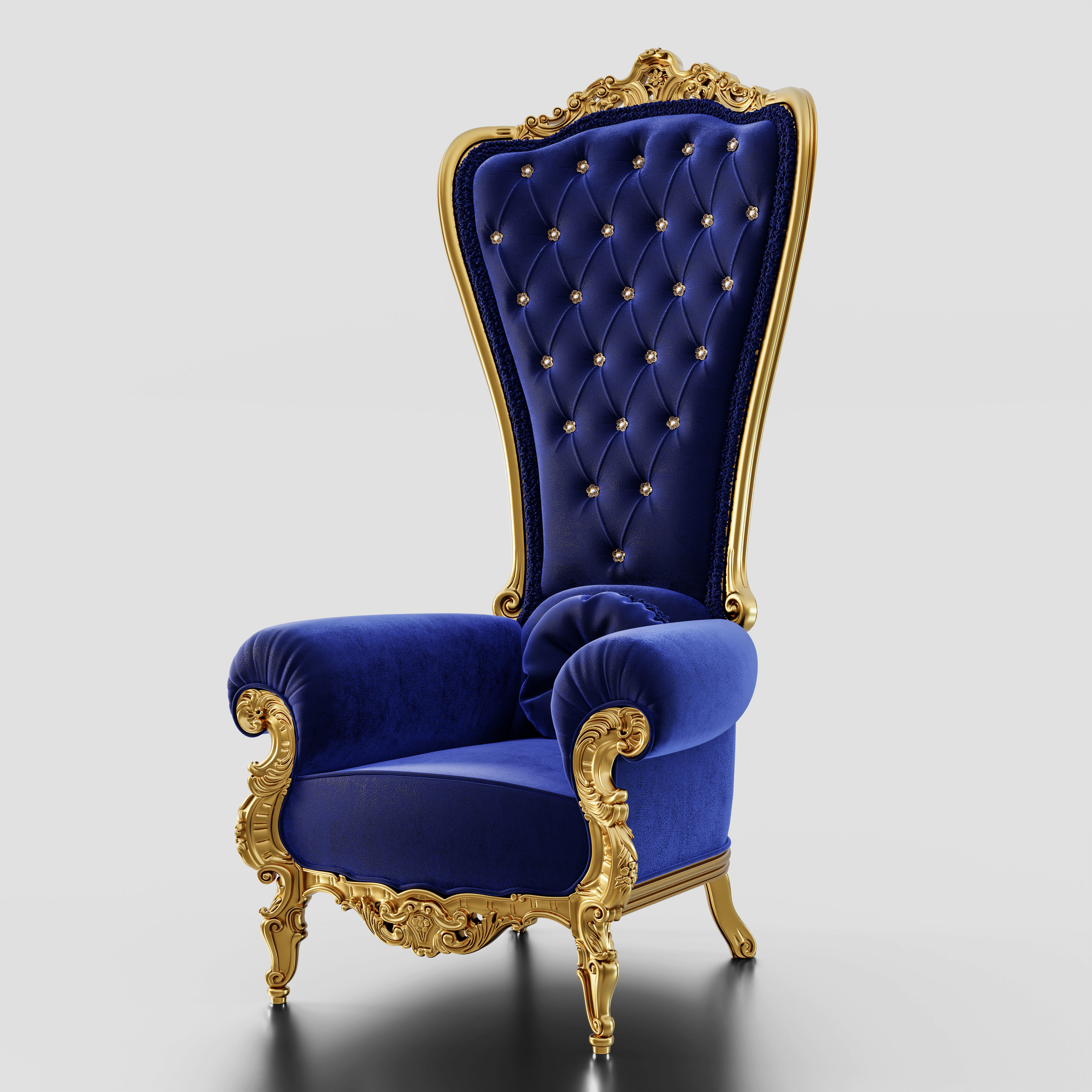 Throne Chair 3D model_2