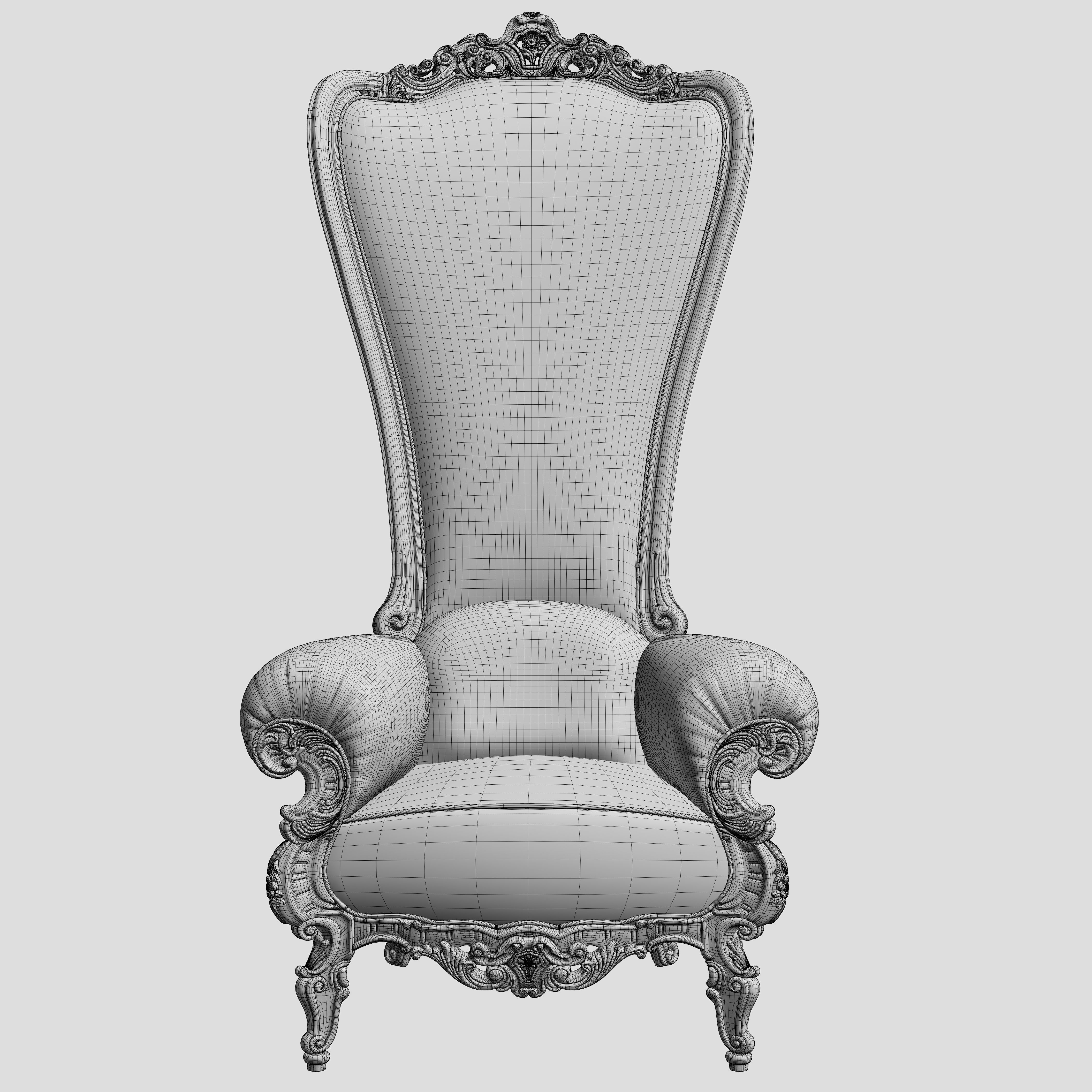 Throne Chair 3D model_16