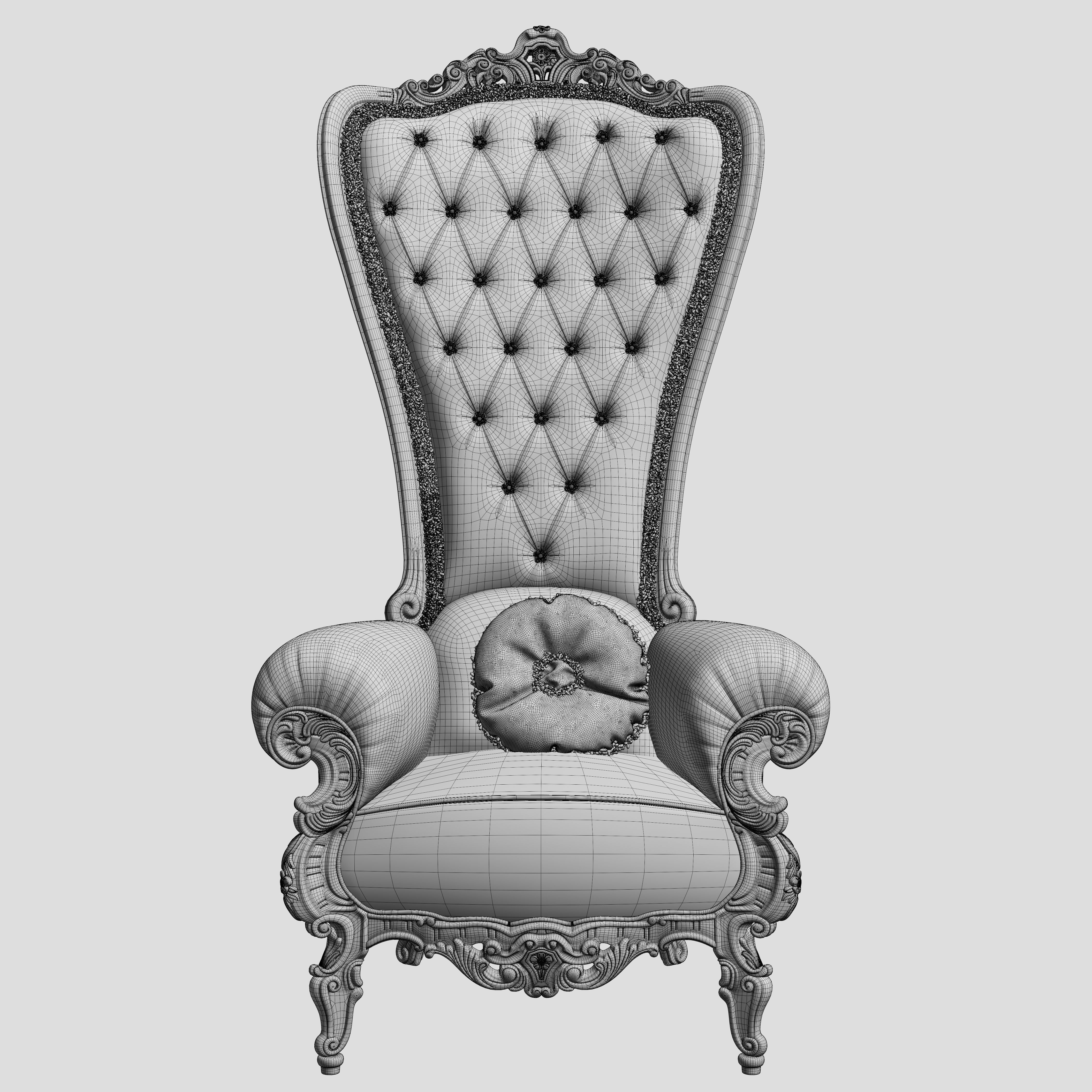 Throne Chair 3D model_11