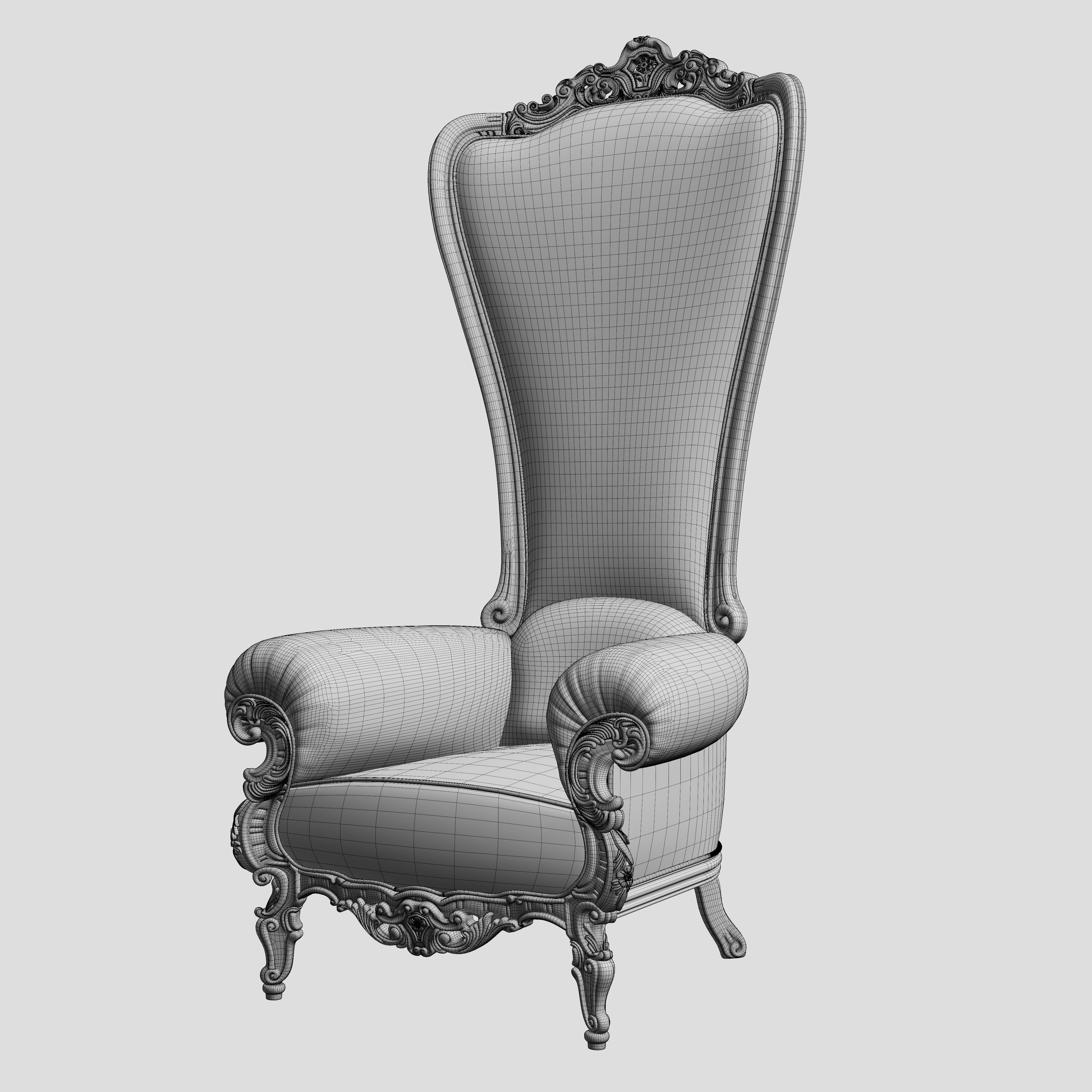 Throne Chair 3D model_17