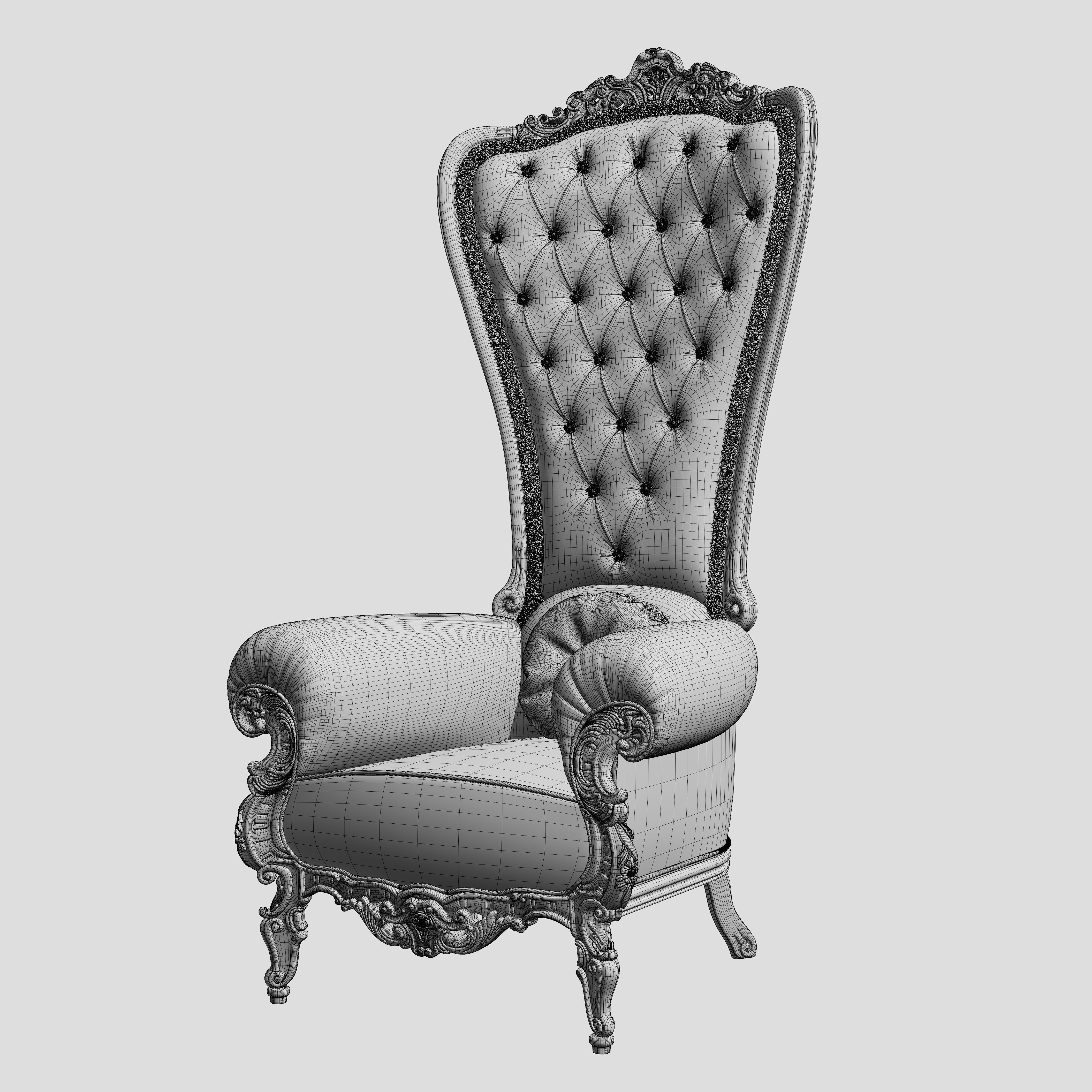 Throne Chair 3D model_12