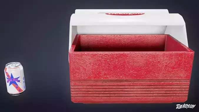 CAMPING - Cooler 01 - LOW POLY