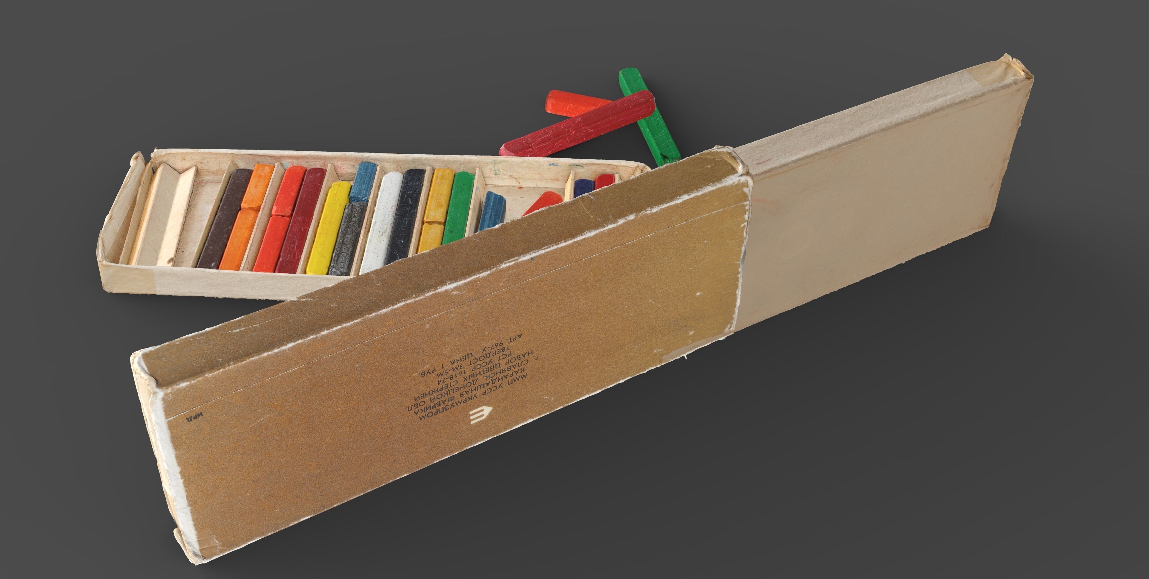 Colored Pensil Rodes Low-poly 3D model_6