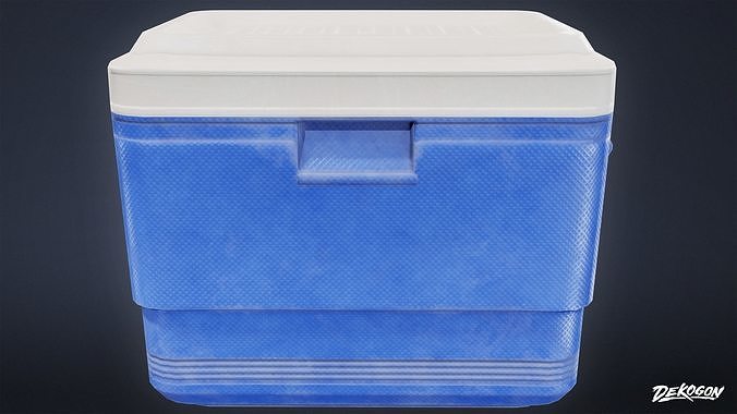 CAMPING - Cooler 02 - LOW POLY Low-poly 3D model