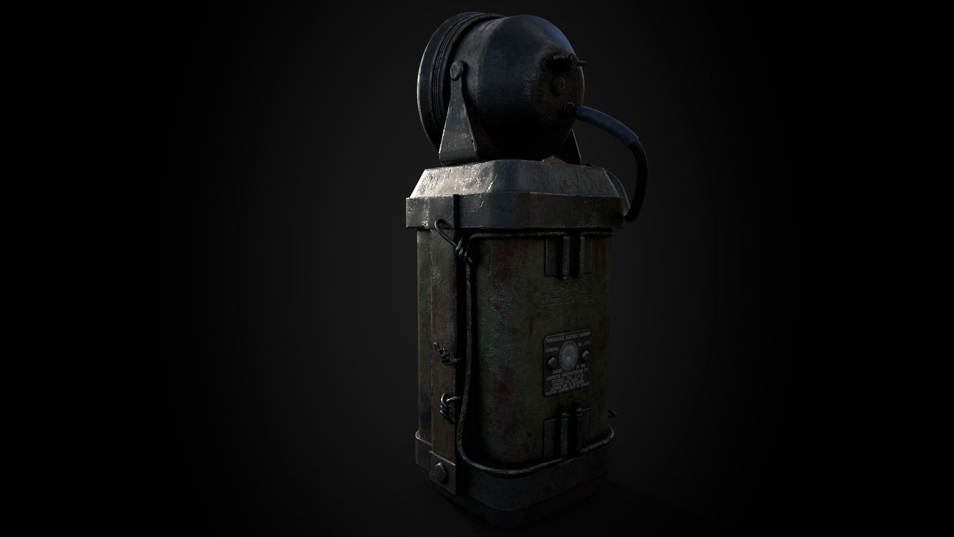 Old Mining Lantern - Game Ready - PBR Low-poly 3D model_2