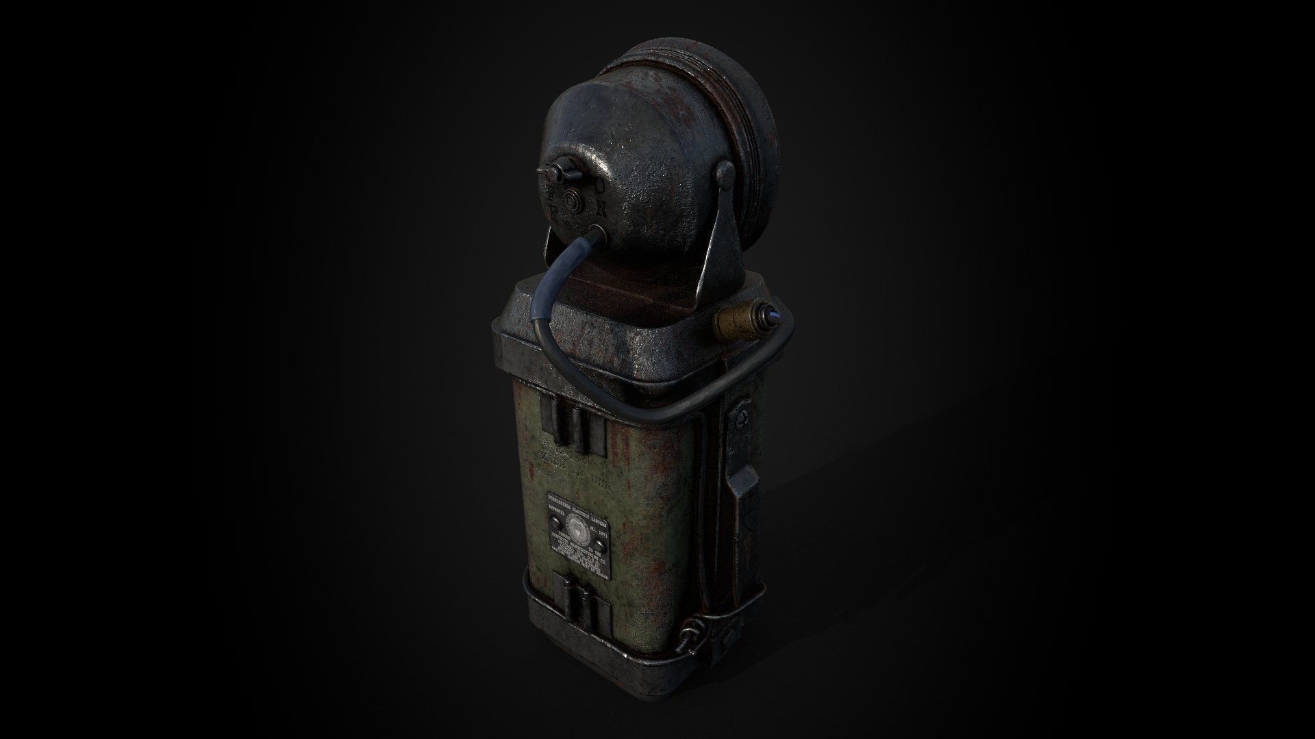 Old Mining Lantern - Game Ready - PBR Low-poly 3D model_5