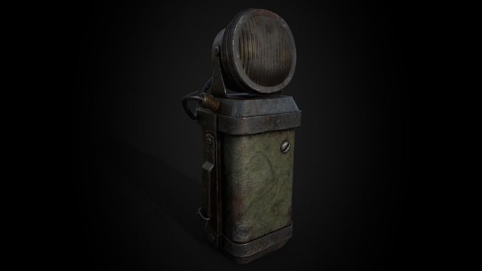 Old Mining Lantern - Game Ready - PBR Low-poly 3D model