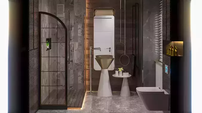 SHOWER SET  FULL SCENE 2 CORONA-VRAY