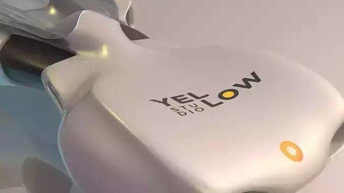 Futuristic Vehicle  Low-poly 3D model