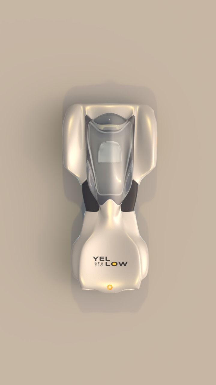 Futuristic Vehicle  Low-poly 3D model_5