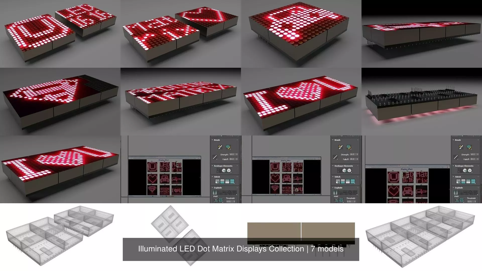 Illuminated LED Dot Matrix Displays Collection _0