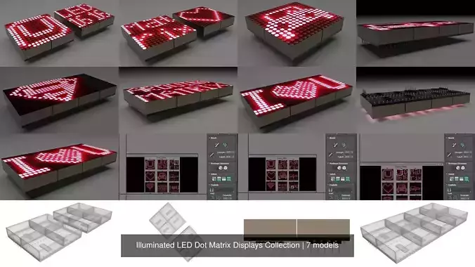 Illuminated LED Dot Matrix Displays Collection 