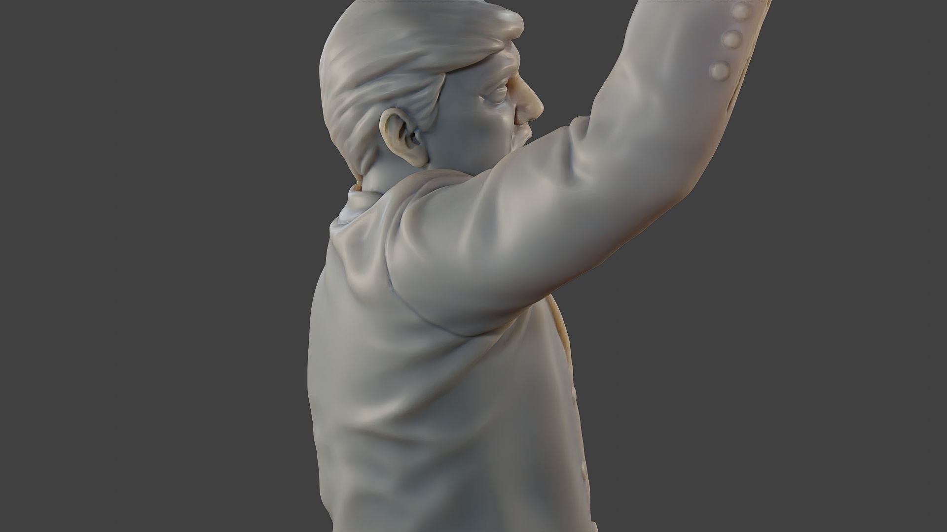 Donald Trump Fight Sculpture 3D print model_20