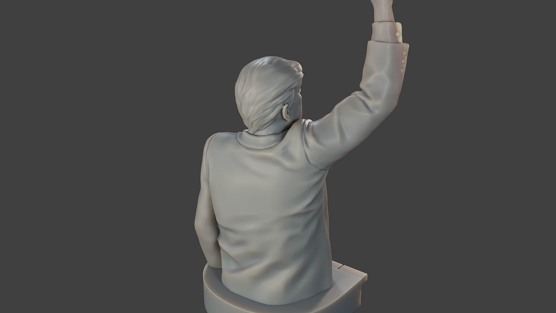 Donald Trump Fight Sculpture 3D print model_24