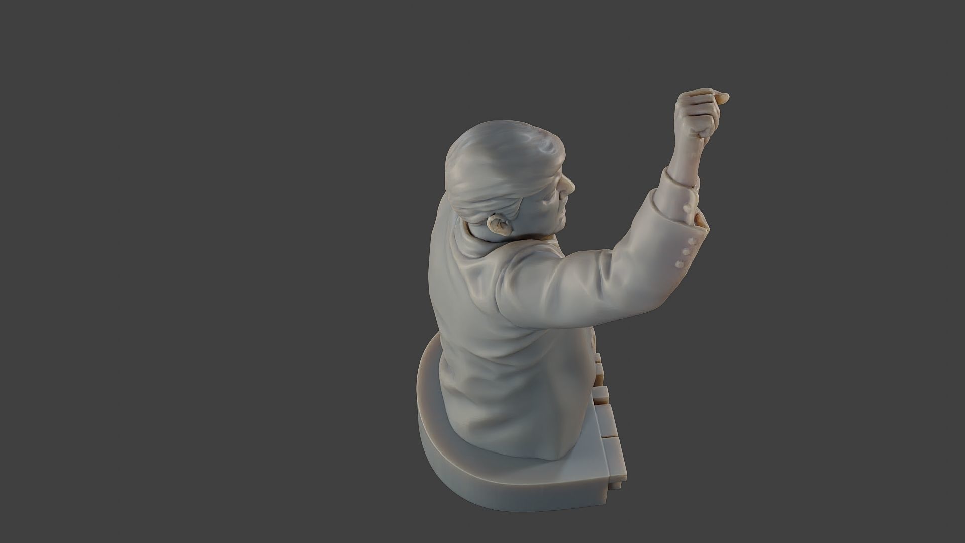 Donald Trump Fight Sculpture 3D print model_23