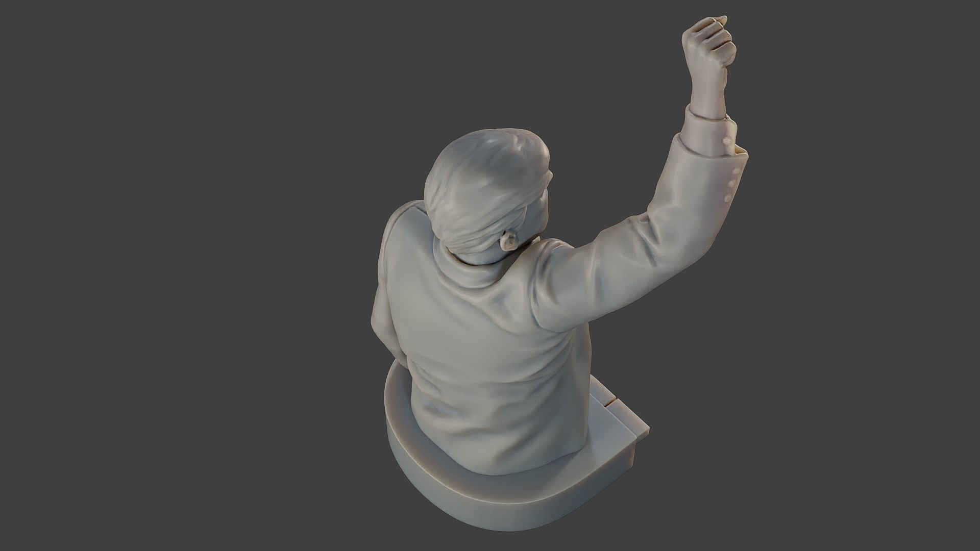 Donald Trump Fight Sculpture 3D print model_22