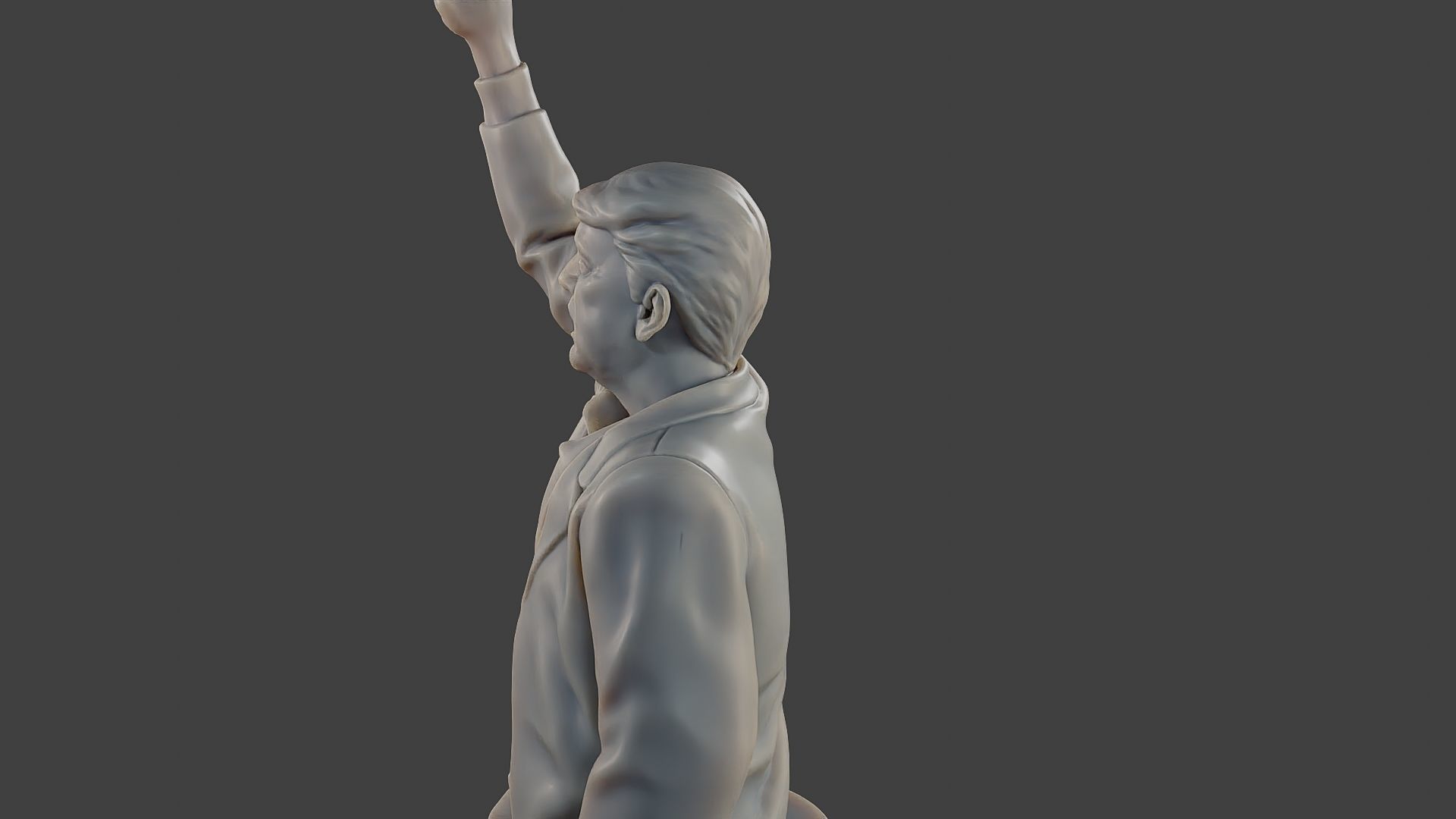 Donald Trump Fight Sculpture 3D print model_26