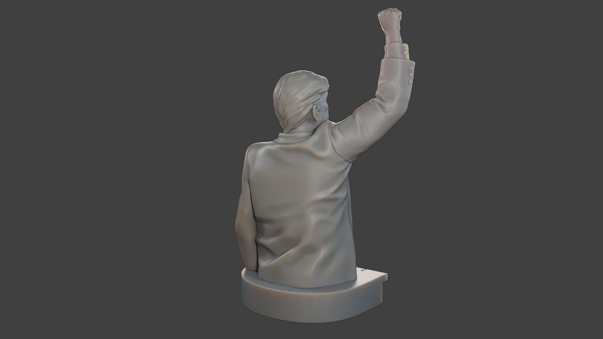 Donald Trump Fight Sculpture 3D print model_7
