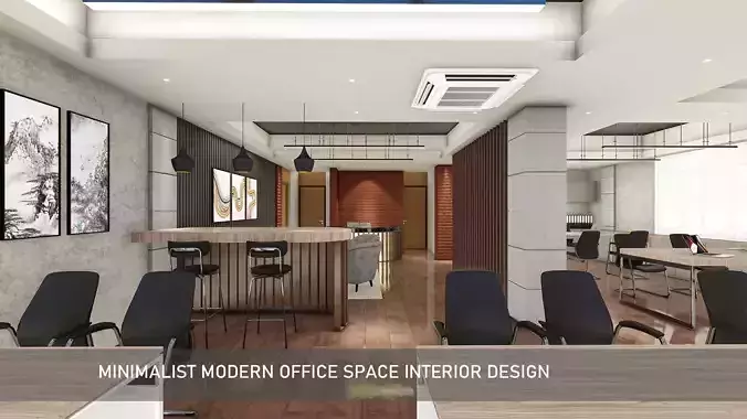 Minimalist modern office space Interior Design