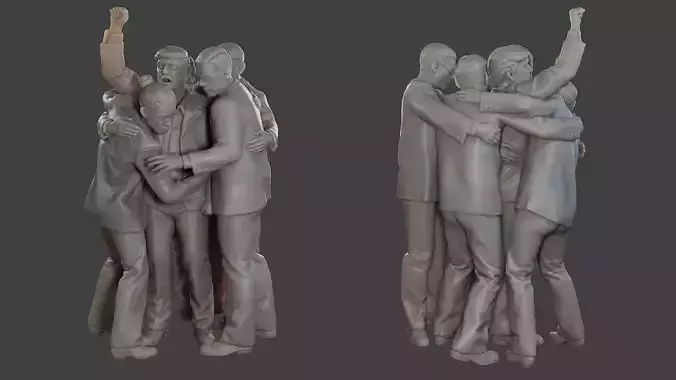 Donald Trump Survivor Group 3D print model