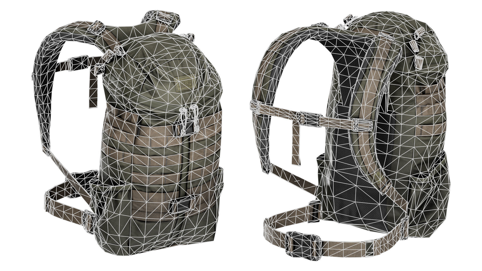 MYSTERY RANCH 3 DAY ASSAULT PACK TRI ZIP Low-poly 3D model_4