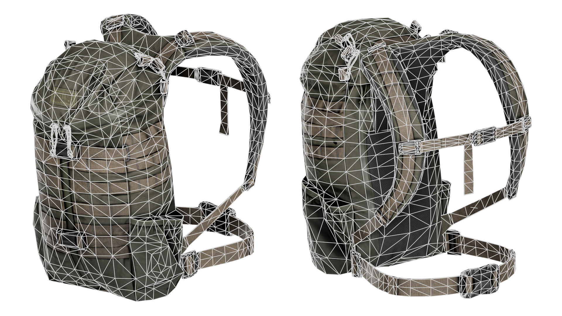 MYSTERY RANCH 3 DAY ASSAULT PACK TRI ZIP Low-poly 3D model_5