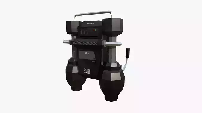 Jetpack Low Poly G04 - SciFi Character Design Low-poly 3D model