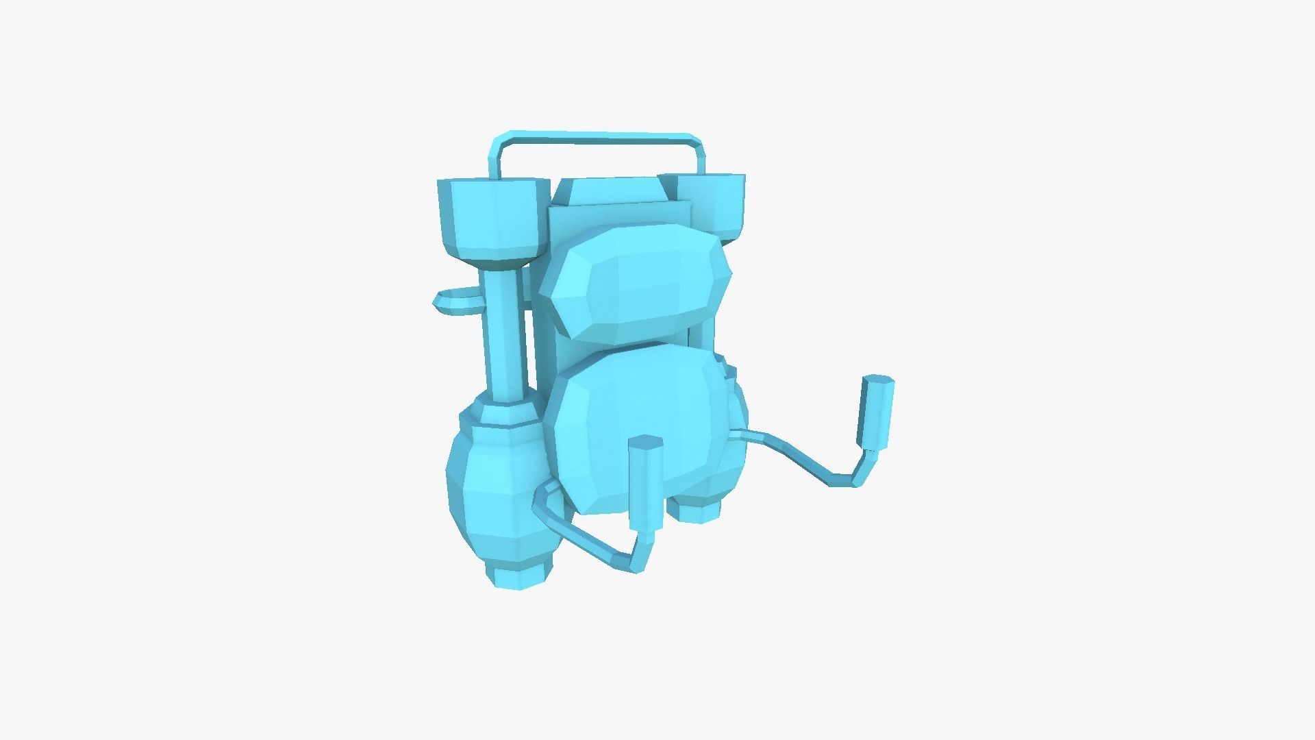 Jetpack Low Poly G01 - SciFi Character Design Low-poly 3D model_12