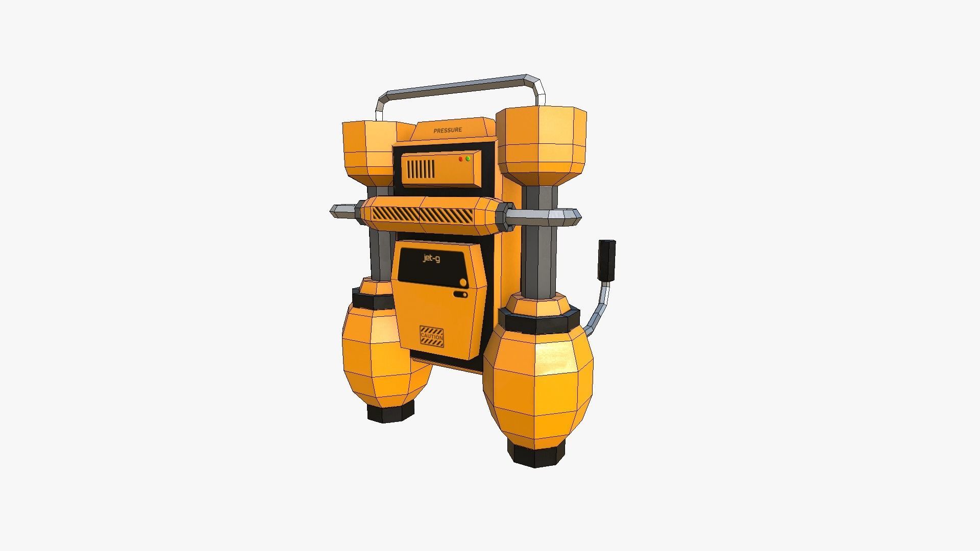 Jetpack Low Poly G01 - SciFi Character Design Low-poly 3D model_6