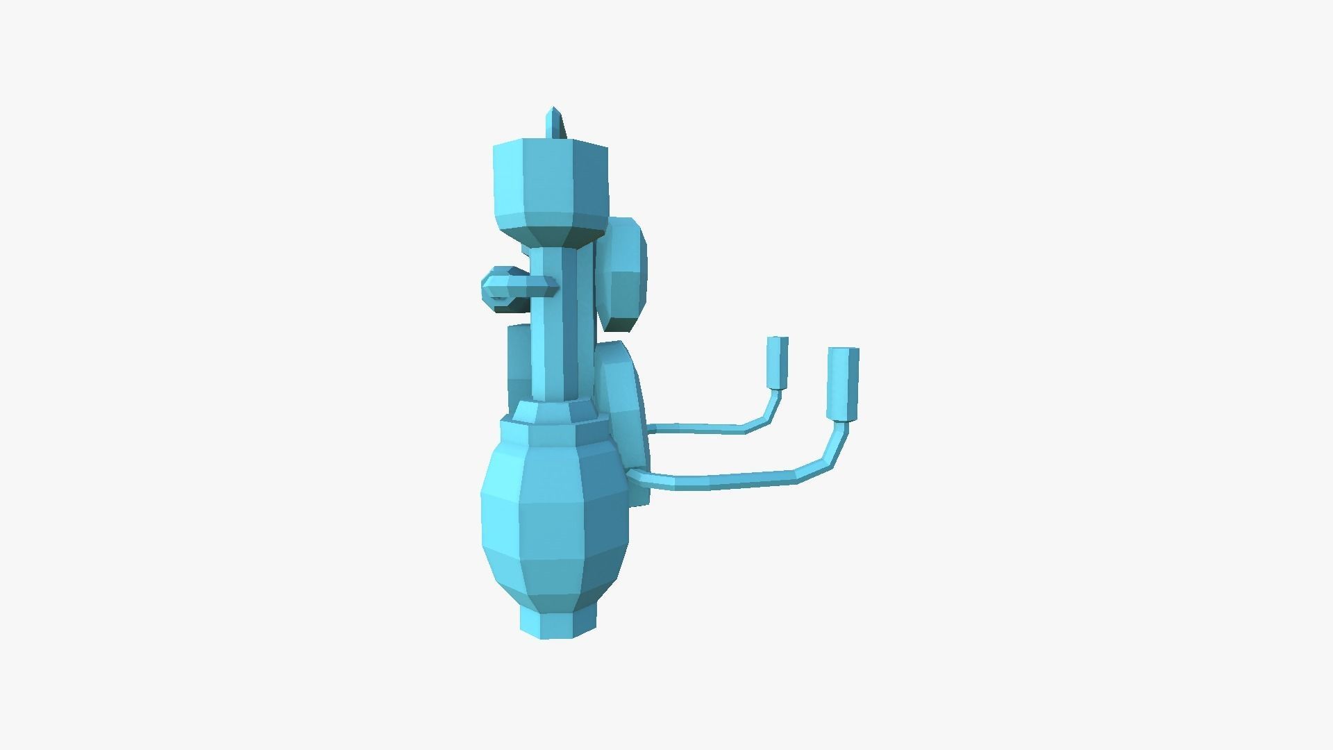 Jetpack Low Poly G01 - SciFi Character Design Low-poly 3D model_9